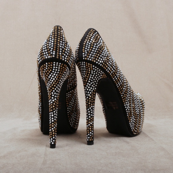 FINAL SALE Black Rhinestone STiletto pump Marisa29 - Picture 3 of 3